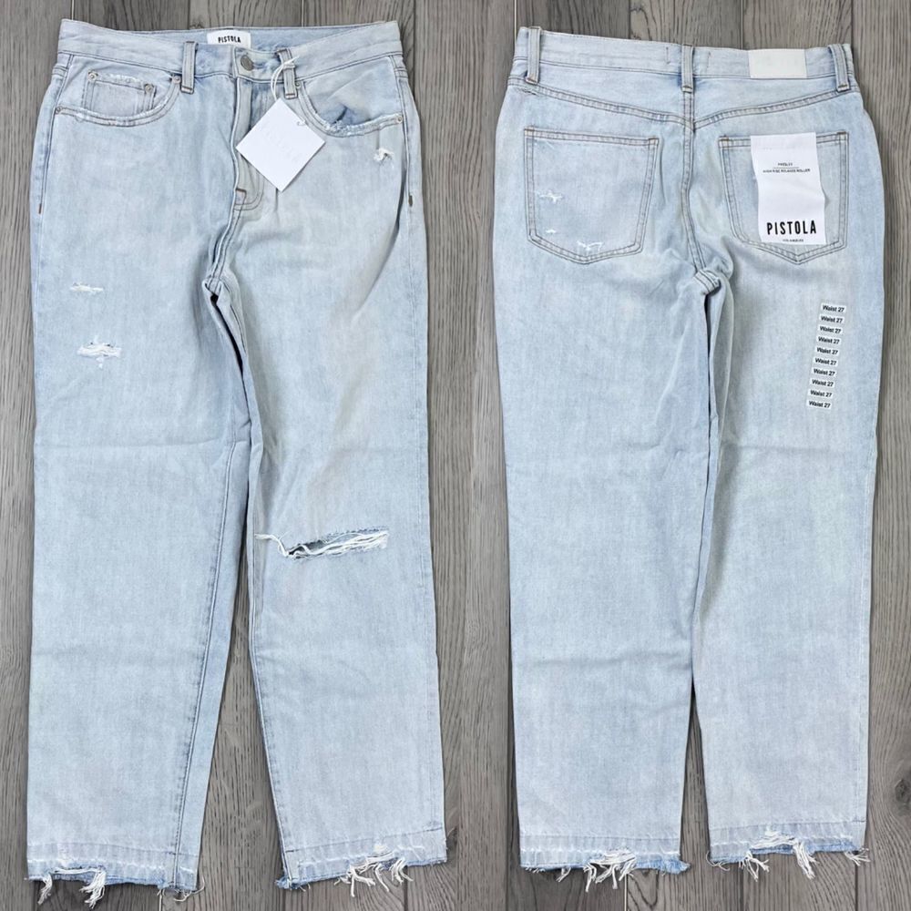 Pistola Riviera Presley Size 27 Cotton High Rise Straight Leg Denim NEW Jeans